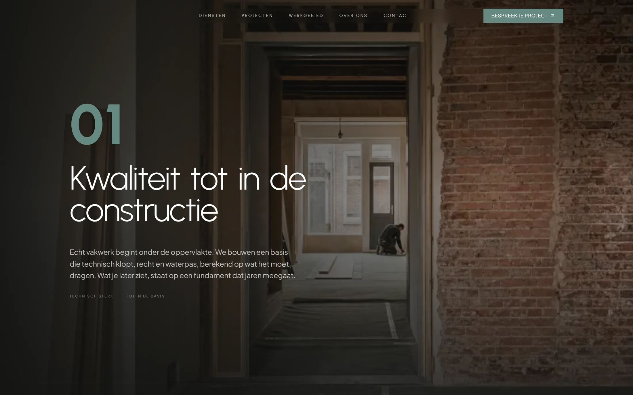 De stappensectie van de KadeMeester site