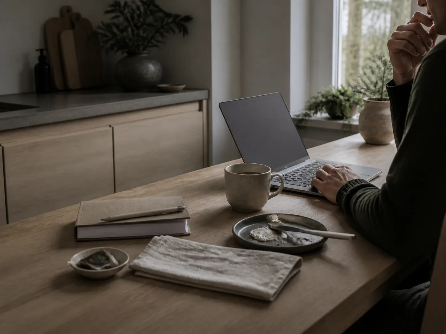 Struq Voice in gebruik aan de keukentafel
