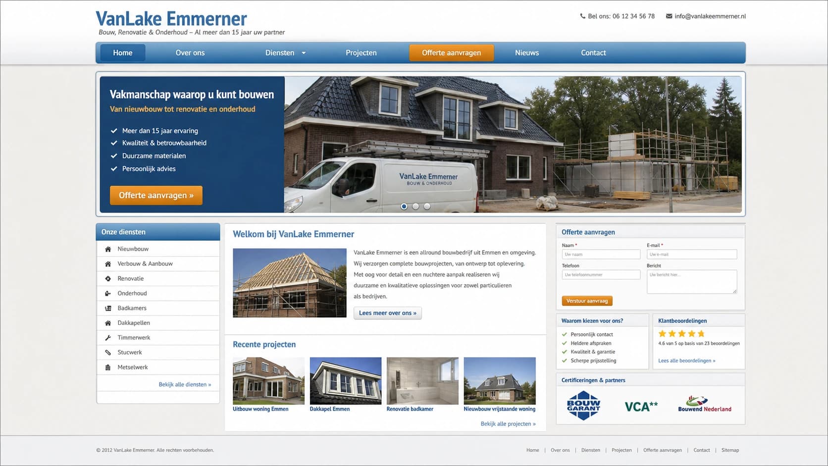 VanLake Emmerner oud WordPress sjabloon