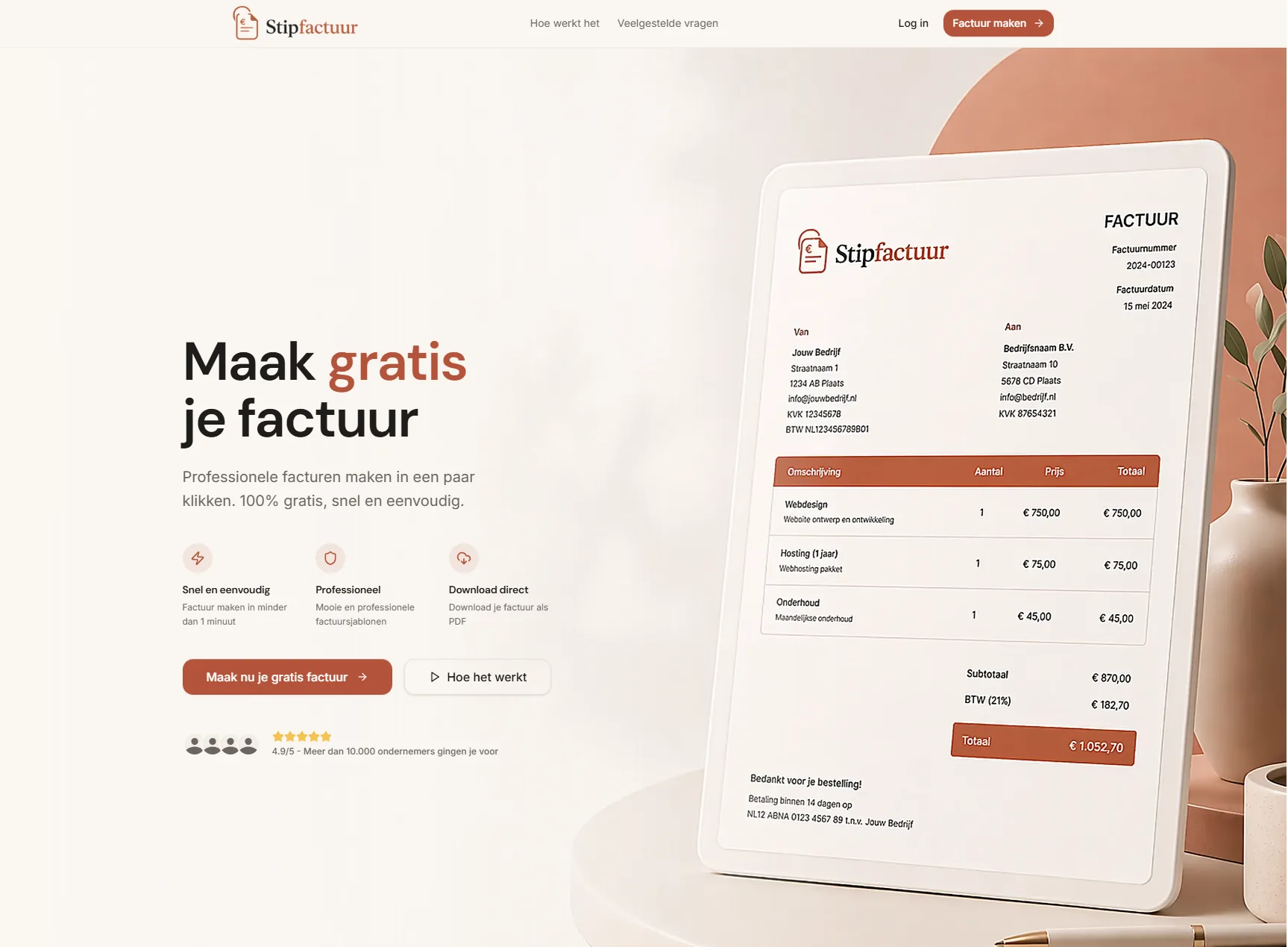 Stipfactuur screenshot